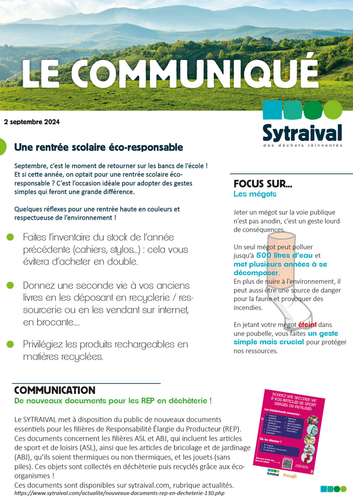 Communiqué Sytraival